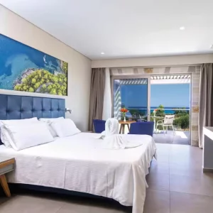 A room at Nine Muses hotel in Kefalonia