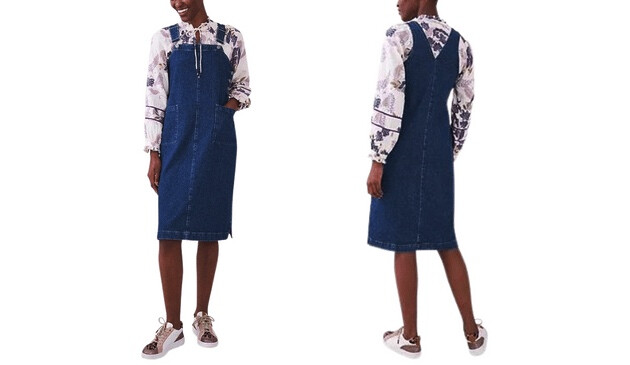 denim pinafore dress