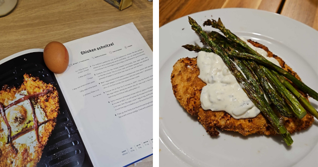 Chicken Schnitzel made with the Ninja AF400UK Air Fryer