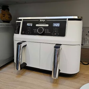 Ninja Foodi Max Dual Air Fryer AF400UK on a kitchen counter
