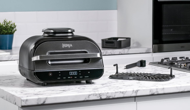 Product imagery of the Ninja Foodi Max AG551UK Health Grill & Air Fryer