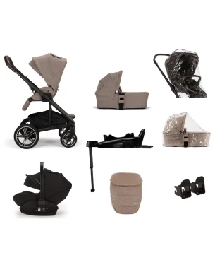 Nuna Mixx Next Pushchair 4 Piece Travel Bundle with ARRA Next Car Seat & Base