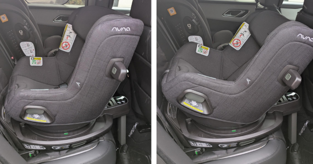 Nuna TODL car seat recline positions