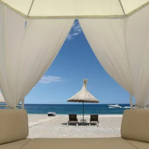 A beach cabana at Olympos Lodge in Antalya