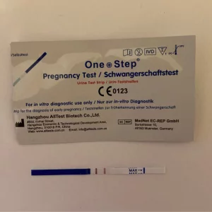 One Step pregnancy test positive result
