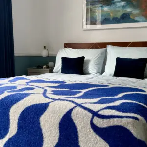 Bedding atop the Origin Hybrid Pro Mattress