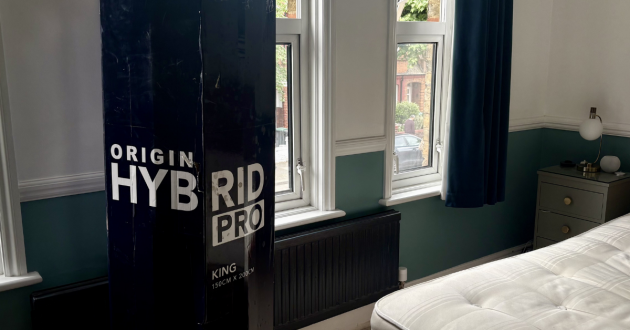 The Origin Hybrid Pro Mattress in its box