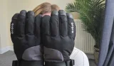 Mumsnet tester wearing Ororo Twin Cities outer shell gloves