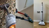 A grid of three cordless vacuum cleaners in real homes for testing