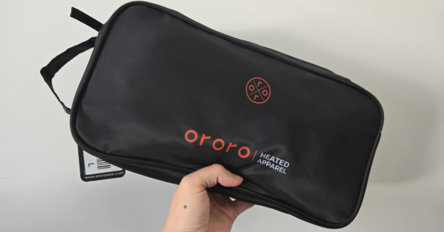 Black Ororo Heated Apparel glove storage case