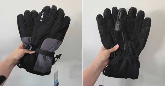 Front and palm views of Ororo Twin Cities outer shell gloves