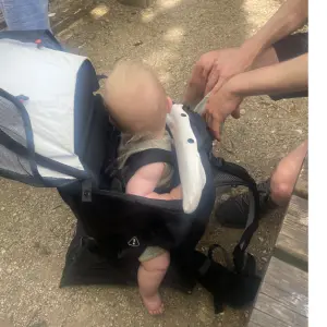 baby in Out n About Nipper Trek baby carrier backpack