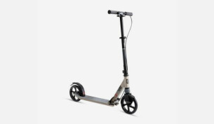 OXELO Kids' big-wheeled front suspension folding scooter