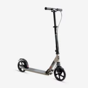 OXELO Kids' big-wheeled front suspension folding scooter