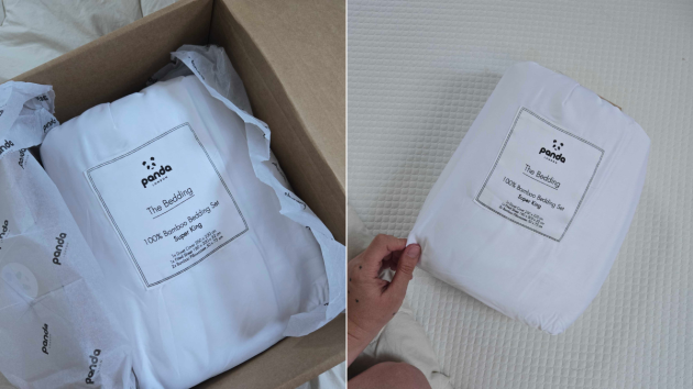 Opening the Panda London bamboo bedding set