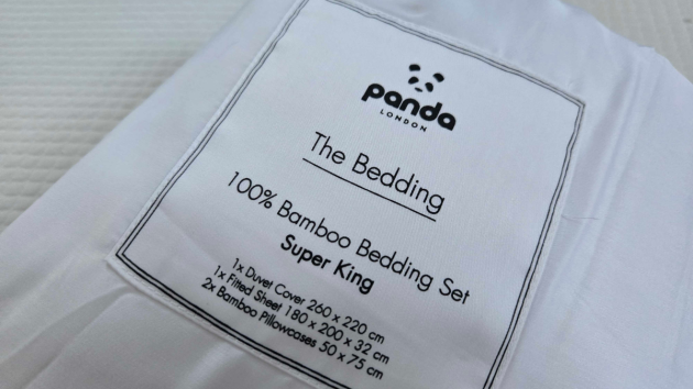 Close up of Panda the 100% bamboo bedding set