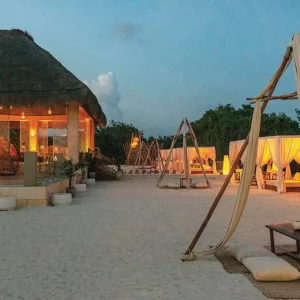 The beach bar at the Paradisus Playa del Carmen