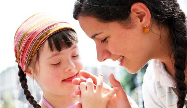 Parent and child with down's syndrome