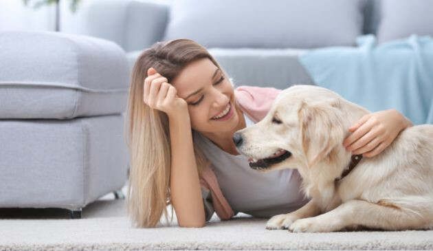 Woman with dog