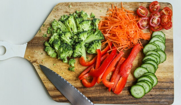 Vegetables on a chopping board