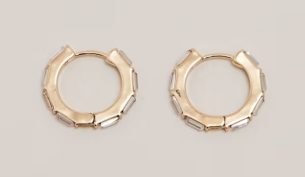 Crystal Embellished Mini Hoop