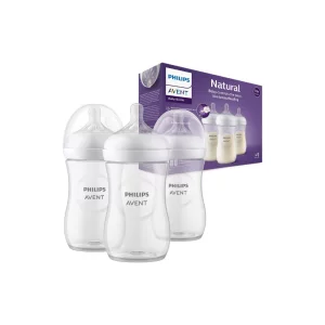 Philips Avent Natural baby bottles stock image