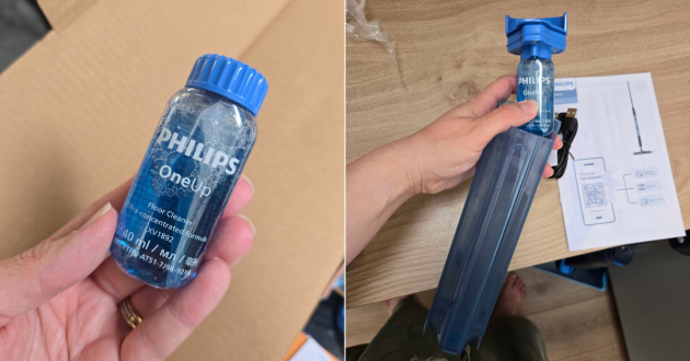Installing the Philips OneUp 5000 Series Electric Mop floor cleaner