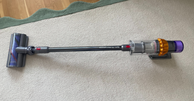 Picture of Dyson V15 Detect Submarine, laid on an area rug