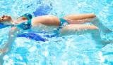 Pregnant woman in swimming pool