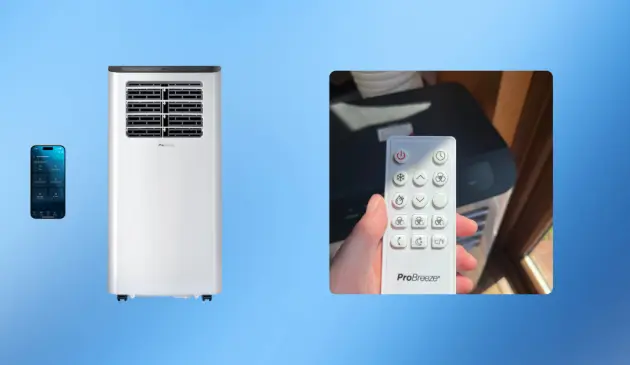 Mumsnet home editor Poppy O'Neill tests the Pro Breeze 12,000 BTU air conditioner