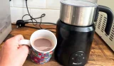 ProCook hot chocolate maker and mug of hot chocolate
