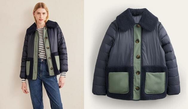 quilted borg jacket from Boden