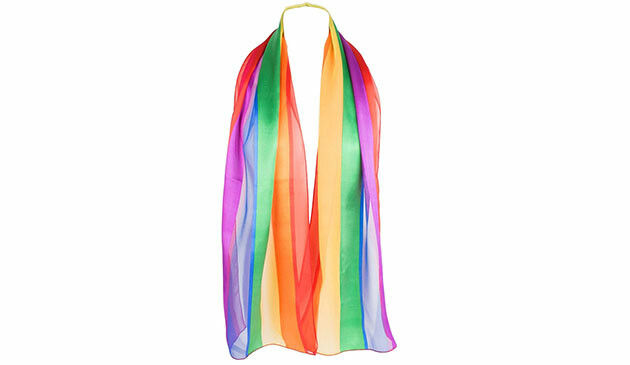 Rainbow chiffon scarf