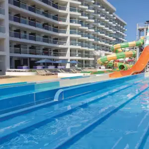 The slides at Royalton Splash Riviera Cancun, Mexico