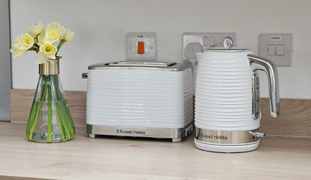 Russell Hobbs Inspire Toaster alongside the Inspire Kettle