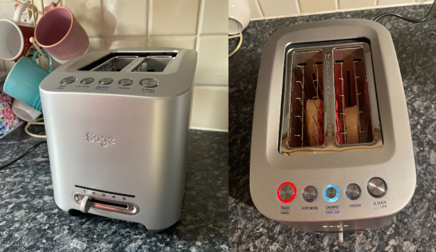 Sage The Smart Toast in use