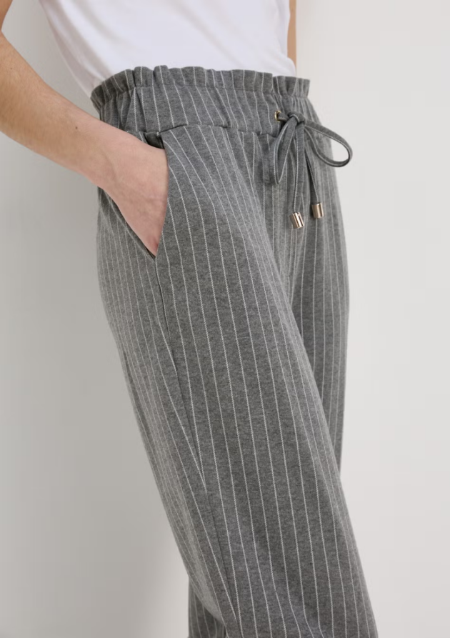 Matalan Grey Pinstripe Ponte Joggers