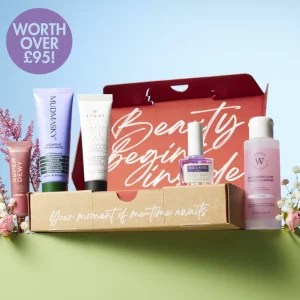 OK! Beauty Box subscription box image showing the products inside the box