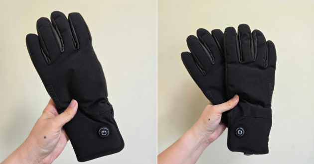 Front view of black SealSkinz Stratton Waterproof Heated Gloves