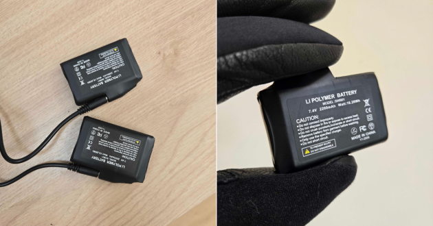 Rechargeable lithium polymer batteries for SealSkinz Stratton heated gloves