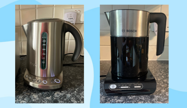 Selection of the best variable temperature kettles in testing, including Bosch and Sage
