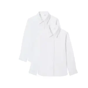 John Lewis Organic Cotton Long Sleeve School Shirt (2pk)