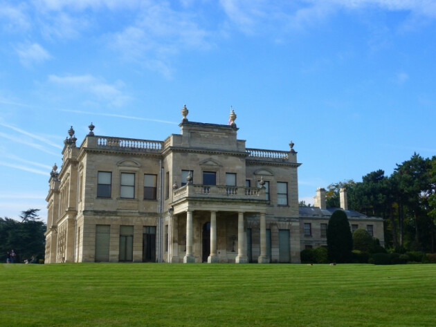 A view of Brodsworth Hall, Doncaster, South Yorkshire in the sunshine