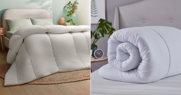 A side by side view of the Silentnight anti-allergy duvet