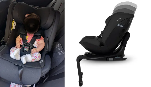 baby in silver cross Motion 3 all size 360 car seat