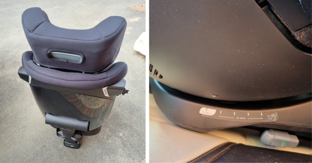 Silver Cross Perform headrest lever and recline diagram