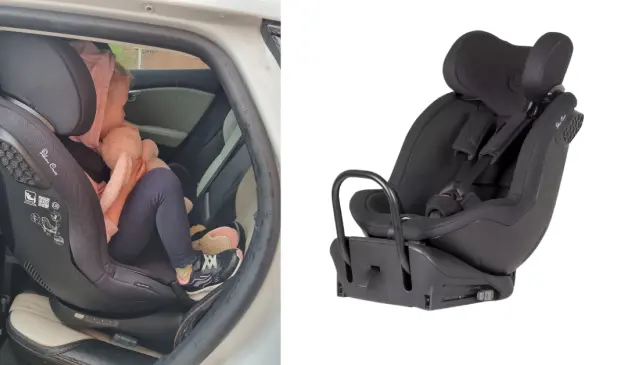 Child sitting in Silver Cross Perform car seat