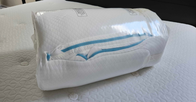 Simba Cool Foam Mattress Topper in its protective packaging