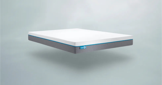 Floating studio image of the Simba Hybrid Essential Mattress against a pale background