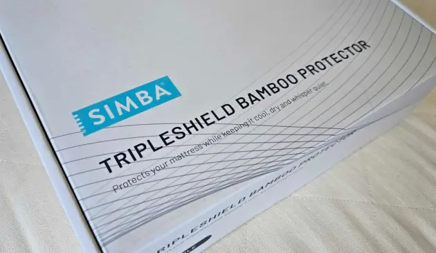 The box of the Simba TripleShield Bamboo Mattress Protector